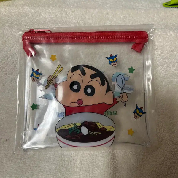 [BUNJANG] Crayon Shin-chan Bo-Bae Ban-Jeom Collaboration Clear Pouch / 짱구는 못말려 보배반점 콜라보 투명 파우치