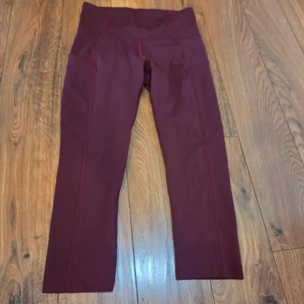 [BUNJANG] Lululemon Women's Leggings Size 4 Burgundy / 룰루레몬 여성레깅스 사이즈4 상태 최상