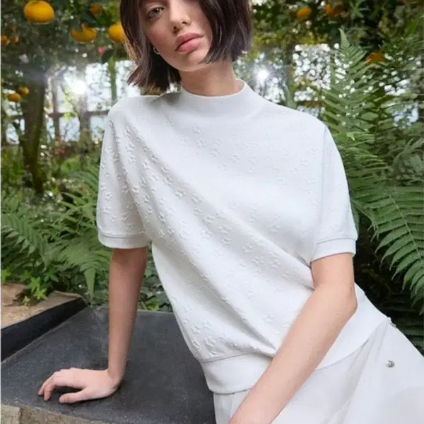[BUNJANG] Kala Gafel 25ss Flower Jacquard Top / 새상품) 칼라거펠트 25ss 플라워 자카드