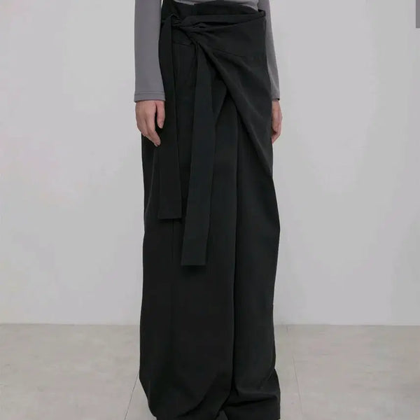 [BUNJANG] Flare Up Layered Wrap Trousers / 플레어업 layered wrap trousers