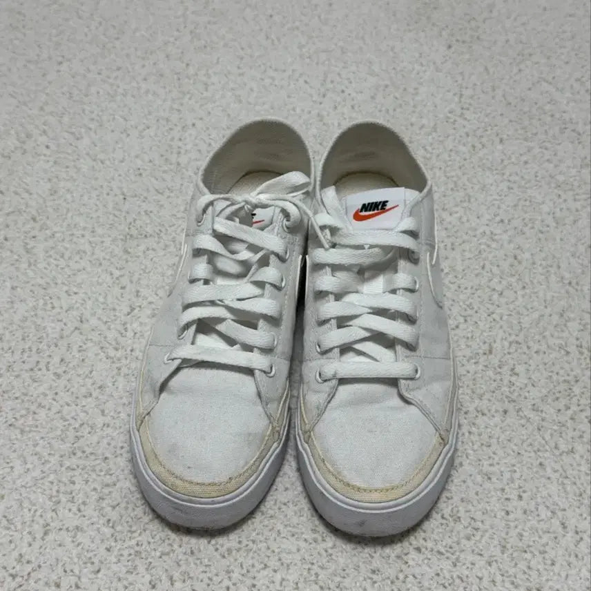 [BUNJANG] Nike White Canvas Sneakers / 나이키 스니커즈 흰색 캔버스화