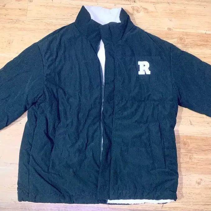 [BUNJANG] Double-Sided Corduroy Puffer Jumper / 진초록 코듀로이 양면 패딩 점퍼