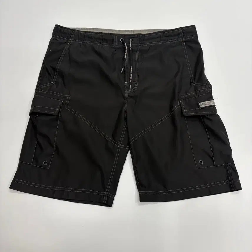 [BUNJANG] Armani Exchange Black Bending Cargo Shorts / Armani Exchange 아르마니 익스체인지 블랙 밴딩 카고 반바지