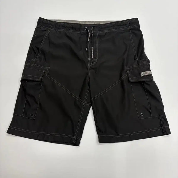 [BUNJANG] Armani Exchange Black Bending Cargo Shorts / Armani Exchange 아르마니 익스체인지 블랙 밴딩 카고 반바지