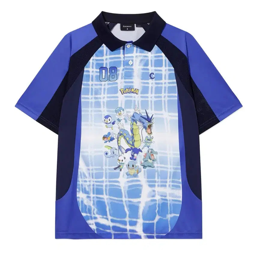 [BUNJANG] Covernat Pokémon Spun Jersey Collar Shirt M / 커버낫 포켓몬 스핀 저지 카라셔츠 M