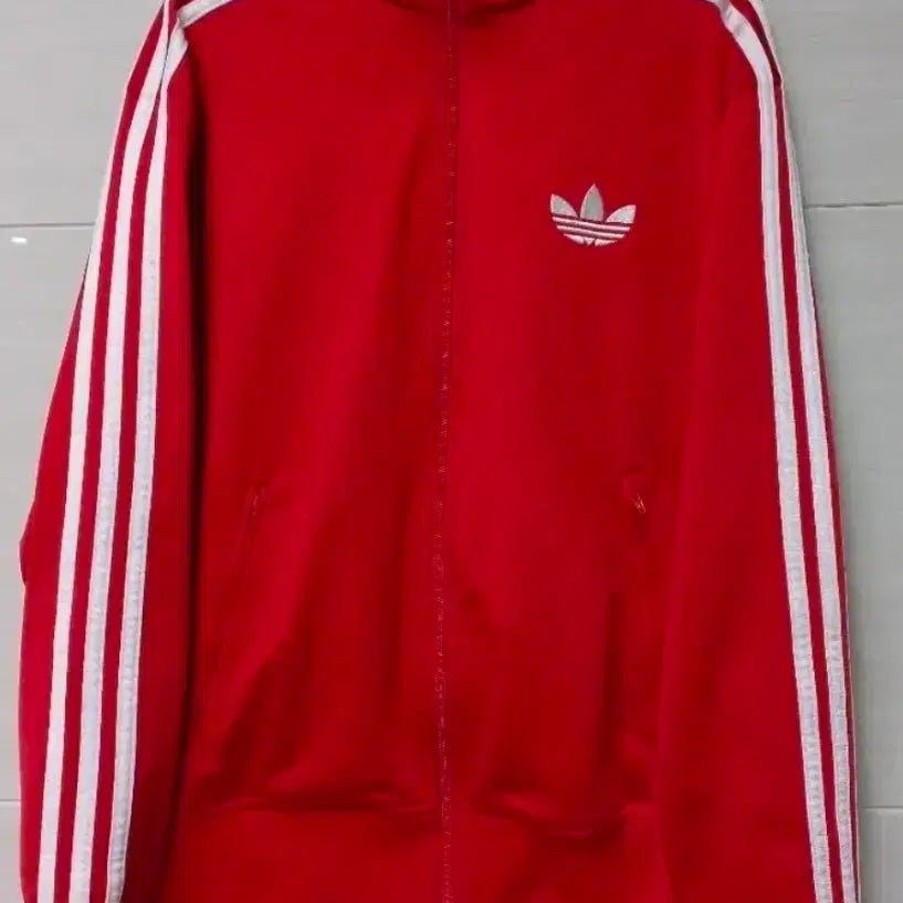[BUNJANG] Adidas Firebird Track Top Jersey Red/White L / 아디다스 파이어버드 빨흰 빨강 빨간 트랙탑 저지 져지집업 100/L