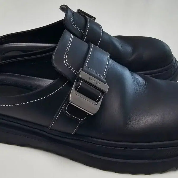 [BUNJANG] System Homme Natural Cowhide Buckle Velcro Mules (Size 260) / 시스템옴므 천연 소가죽 버클 벨크로 뮬 260