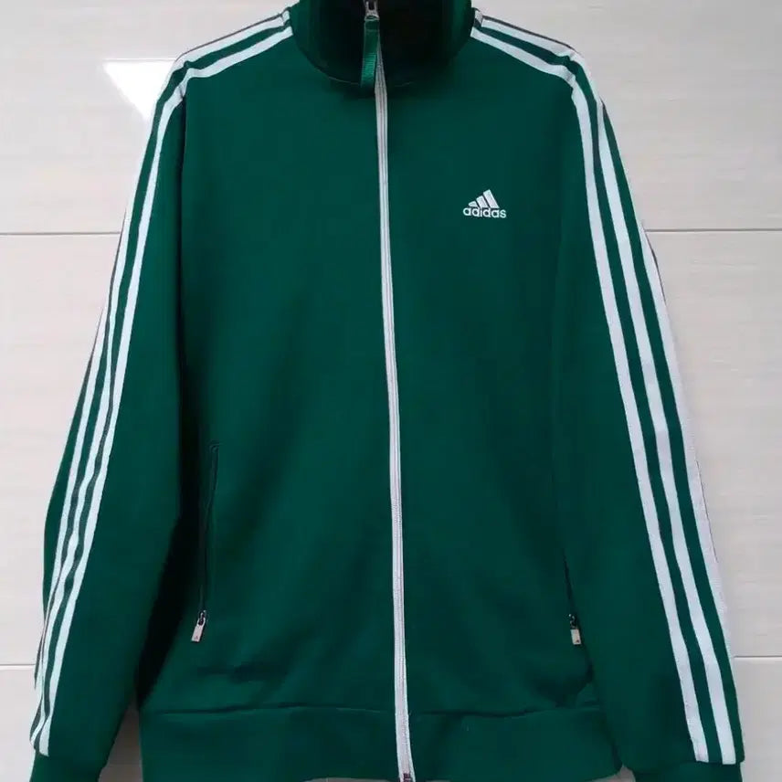 [BUNJANG] Adidas Green Track Top Jersey / 아디다스 그린 초흰 초록 트랙탑 저지 져지집업 95/M