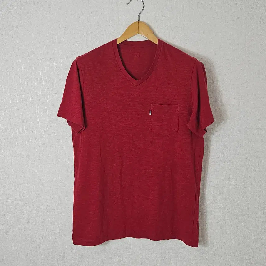 [BUNJANG] Levi's 00s White Tab V-Neck T-Shirt M / 00s 리바이스 화이트탭 브이넥 반팔 레드 빈티지 y2k 올드스쿨 M