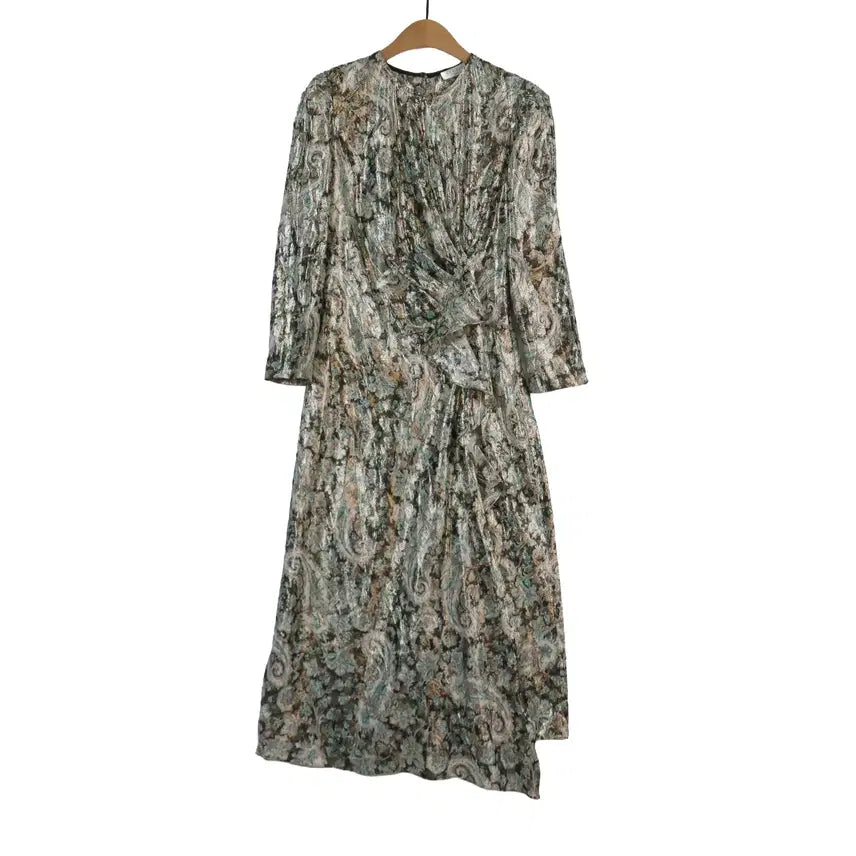 [BUNJANG] Sandro Paisley Wrap Long Dress / SANDRO 산드로 페이즐리 원피스 36 랩원피스 롱원피스