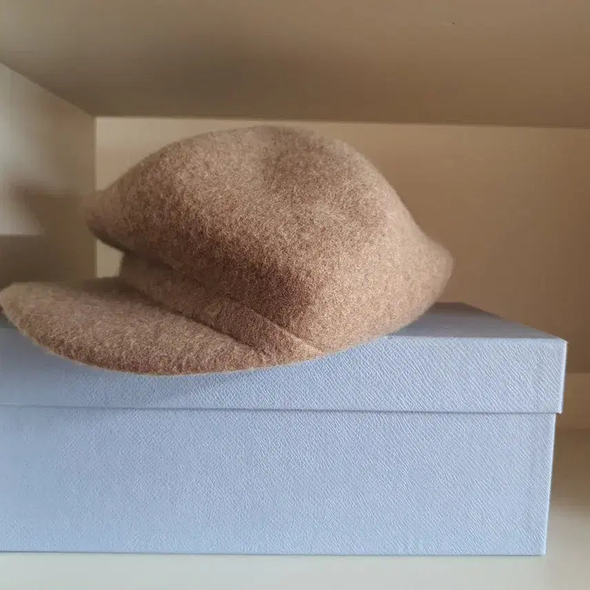 [BUNJANG] Wool Hunting Cap Beret Beige Brown / 울 헌팅캡 베레모 겨울 빵모자 베이지브라운 미착용