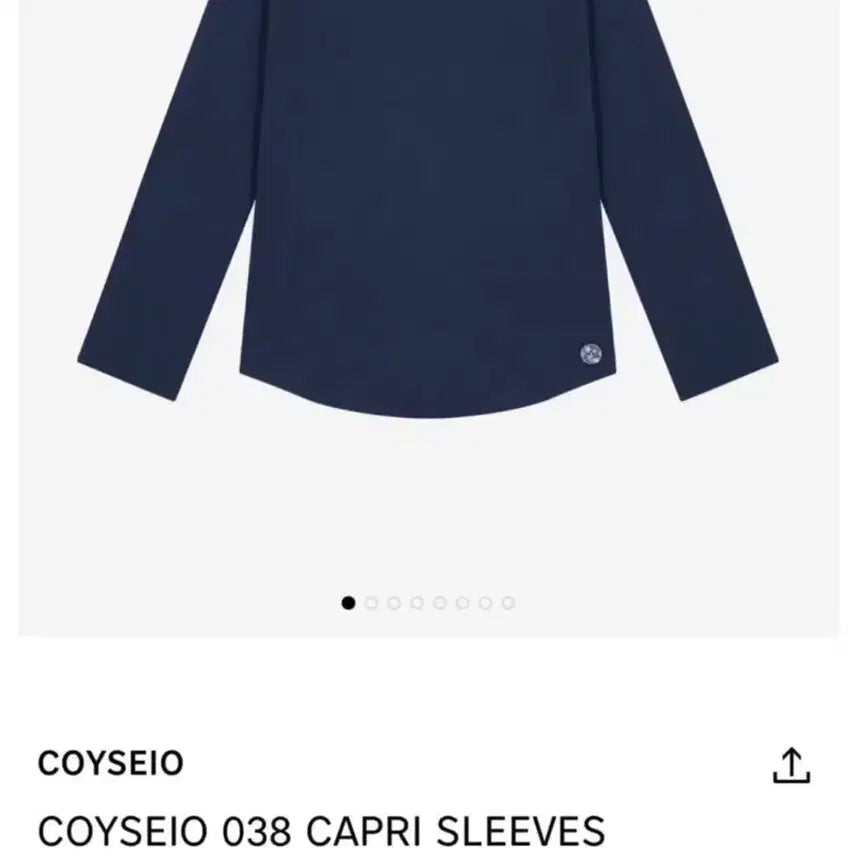 [BUNJANG] KOSEIO 038 Capri Sleeve T-Shirt Navy / 코이세이오 038 카프리 슬리브 티셔츠 네이비