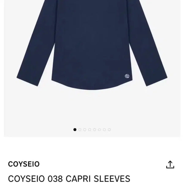 [BUNJANG] KOSEIO 038 Capri Sleeve T-Shirt Navy / 코이세이오 038 카프리 슬리브 티셔츠 네이비