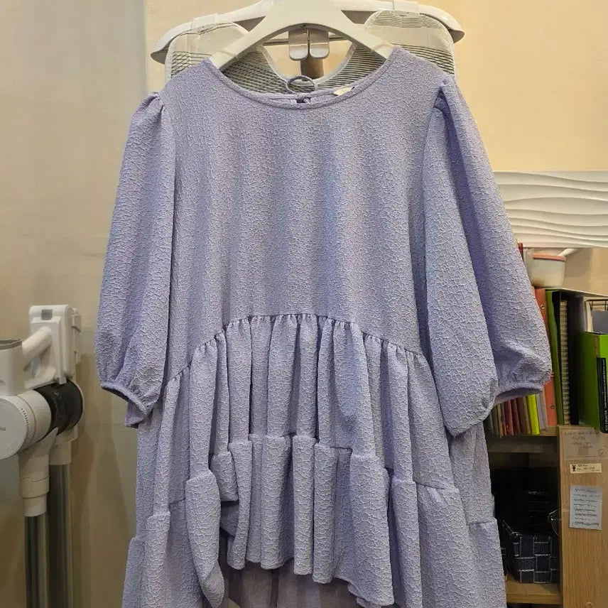 [BUNJANG] Women's Purple Frill Blouse / 여성 퍼플 프릴 블라우스