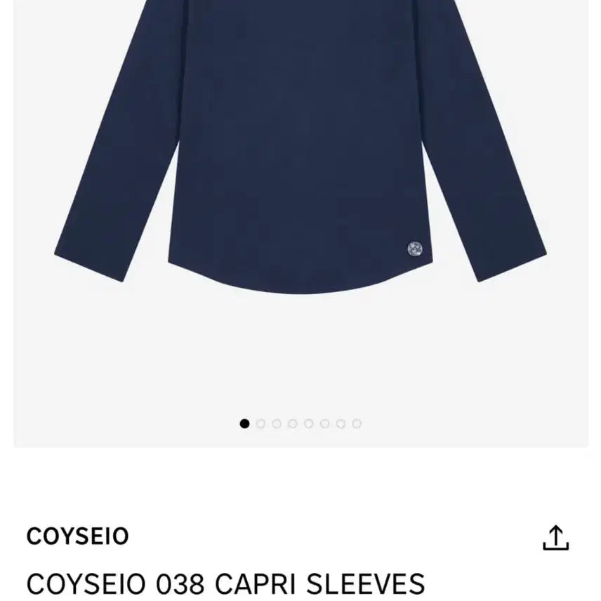 [BUNJANG] KOSEIO 038 Capri Sleeve T-Shirt Navy / 코이세이오 038 카프리 슬리브 티셔츠 네이비