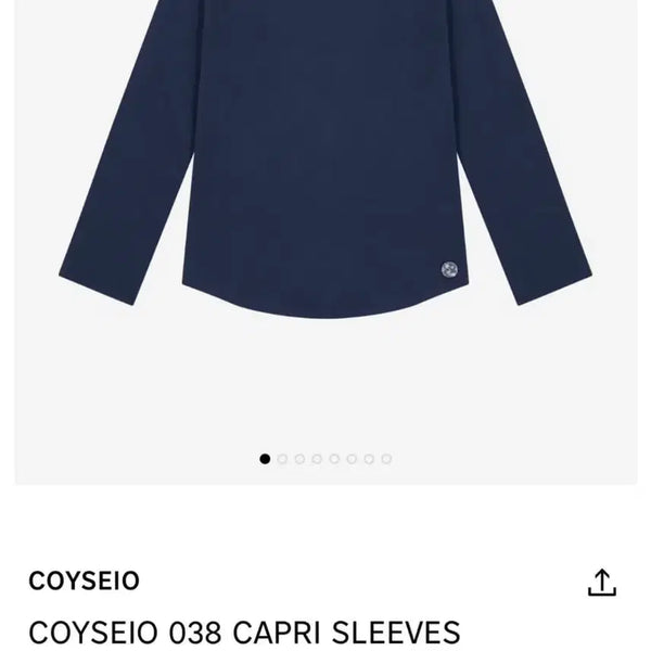 [BUNJANG] KOSEIO 038 Capri Sleeve T-Shirt Navy / 코이세이오 038 카프리 슬리브 티셔츠 네이비