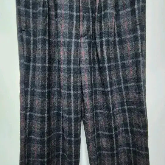 [BUNJANG] SEN Check Winter Slacks Size 27 / [여자27]SEN 체크 겨울 핀턱바지 27