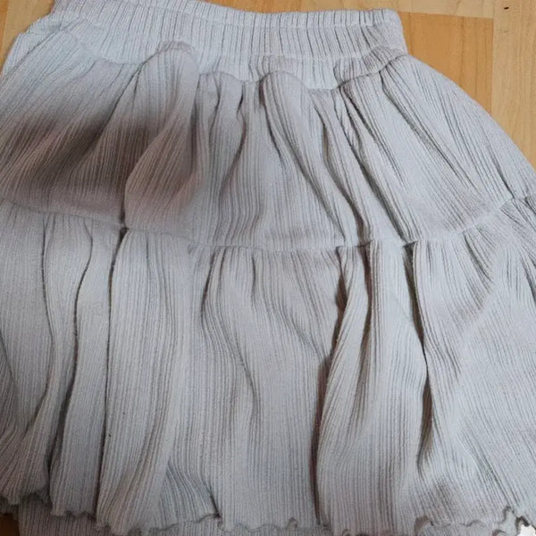 [BUNJANG] Ivory Tiered Ruffle Skirt / 아이보리 캉캉 프릴 스커트