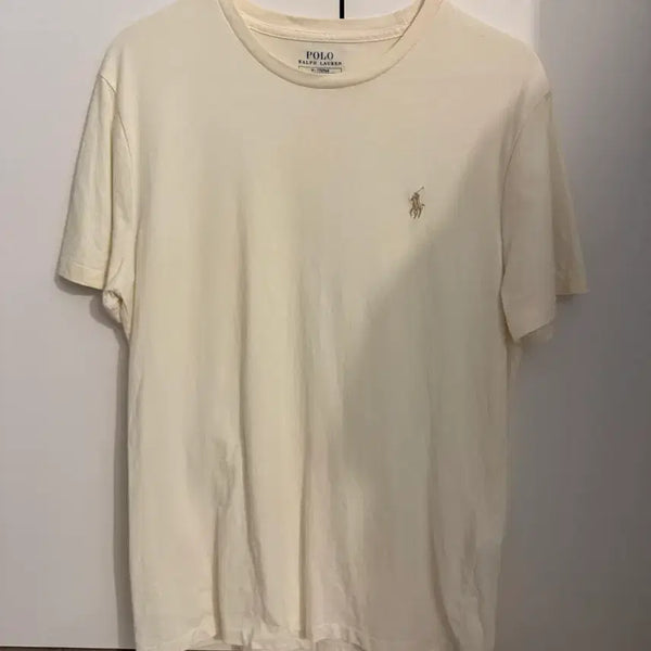 [BUNJANG] Polo Ralph Lauren Oatmeal Cotton Short Sleeve T-Shirt / 폴로 오트밀컬러 반팔