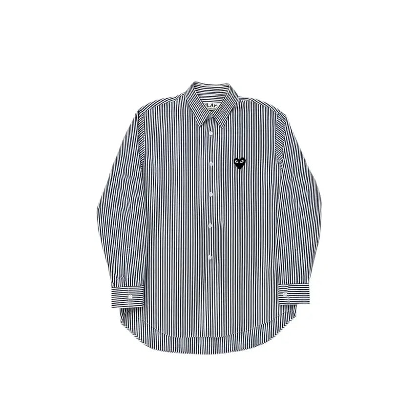 [BUNJANG] Comme des Garçons Play Striped Shirt Navy / 꼼데가르송 플레이 스트라이프 셔츠 네이비