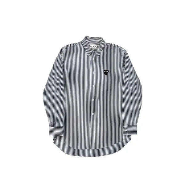 [BUNJANG] Comme des Garçons Play Striped Shirt Navy / 꼼데가르송 플레이 스트라이프 셔츠 네이비