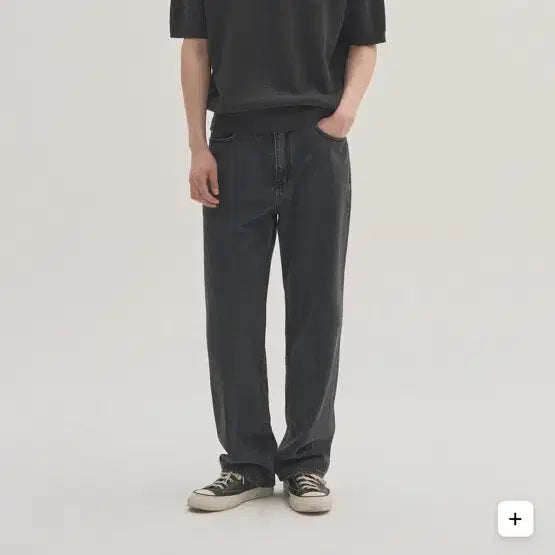 [BUNJANG] The Row Cotton Rib Half Knit Polo Carbon Grey Size 2 / 인더로우 코튼 립 하프 니트 폴로 카본 그레이 2사이즈