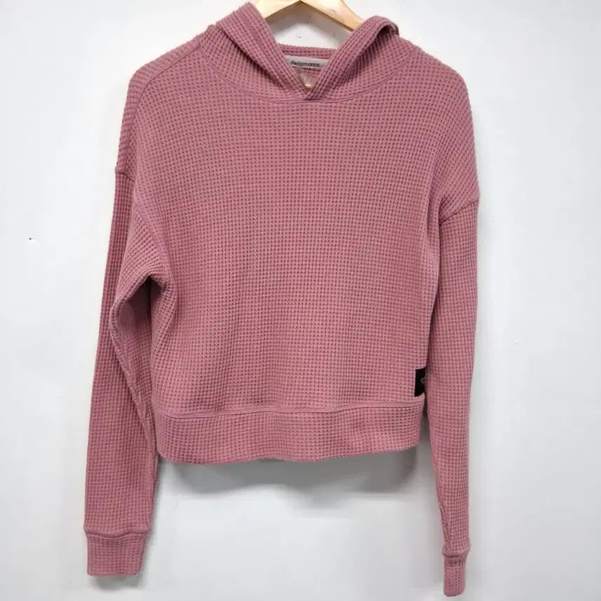 [BUNJANG] Calvin Klein Cropped Hoodie (Pink) / 캘빈클라인 크롭 후드티 S