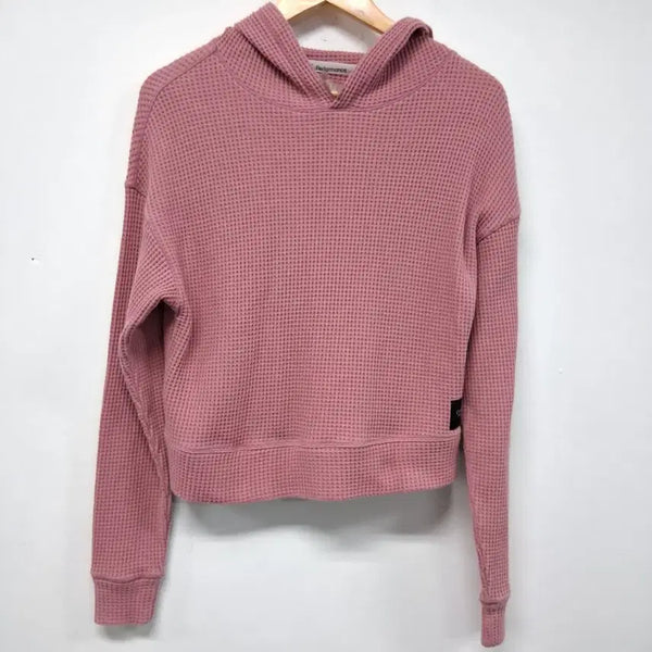 [BUNJANG] Calvin Klein Cropped Hoodie (Pink) / 캘빈클라인 크롭 후드티 S