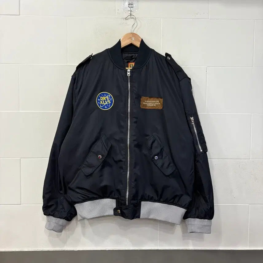 [BUNJANG] Human Made Bomber Jacket Black / 휴먼메이드 봄버 자켓 블랙