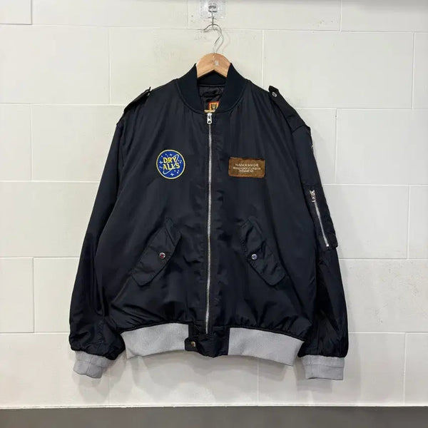 [BUNJANG] Human Made Bomber Jacket Black / 휴먼메이드 봄버 자켓 블랙