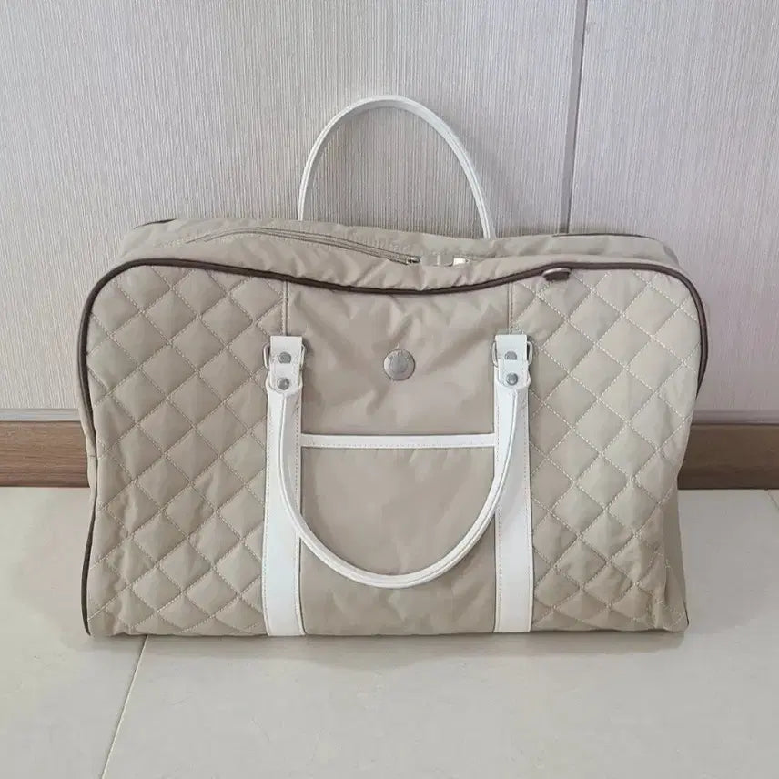 [BUNJANG] BMW Golfsport Boston Bag Beige Quilted / BMW 골프스포츠 보스턴백 베이지 퀼팅 새상품