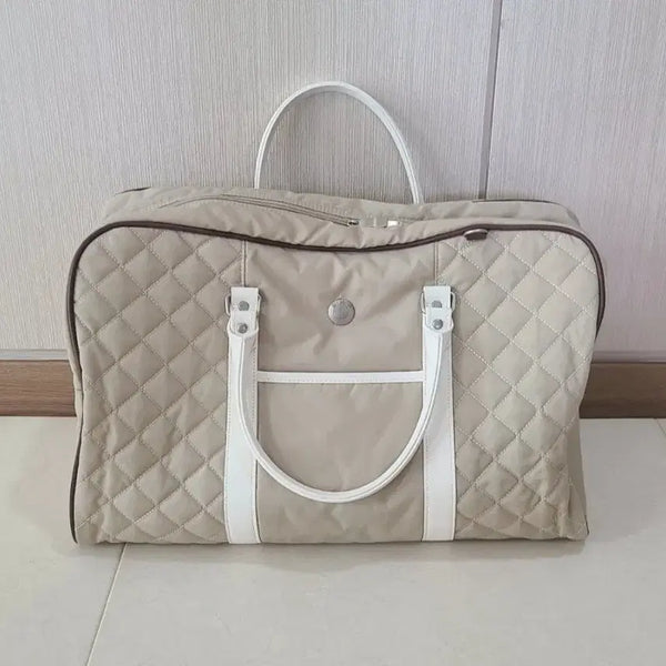 [BUNJANG] BMW Golfsport Boston Bag Beige Quilted / BMW 골프스포츠 보스턴백 베이지 퀼팅 새상품