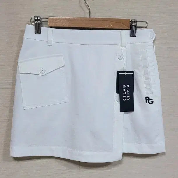 [BUNJANG] Pearly Gates Women's Button Pocket Culotte Skirt White / 파리게이츠 여성 버튼 포켓 큐롯 스커트 (새상품)