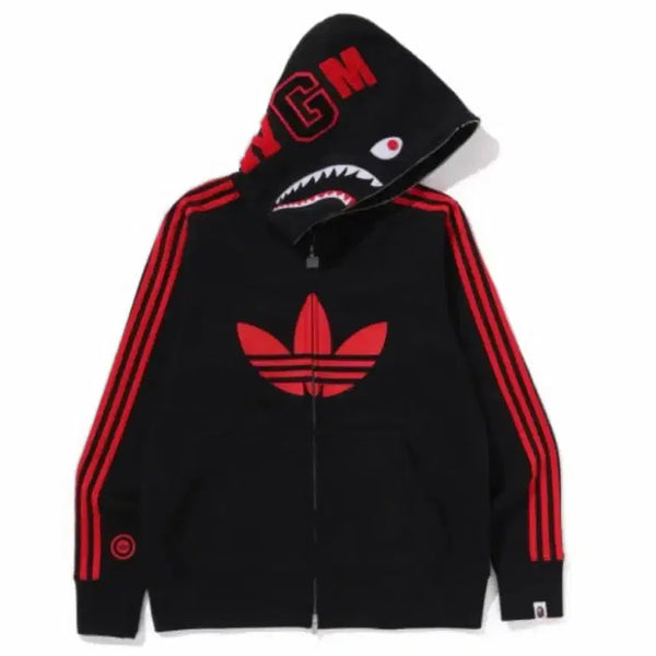 [BUNJANG] Adidas x Bape Hooded Zip-Up Hoodie / 아디다스 베이프 후드집업