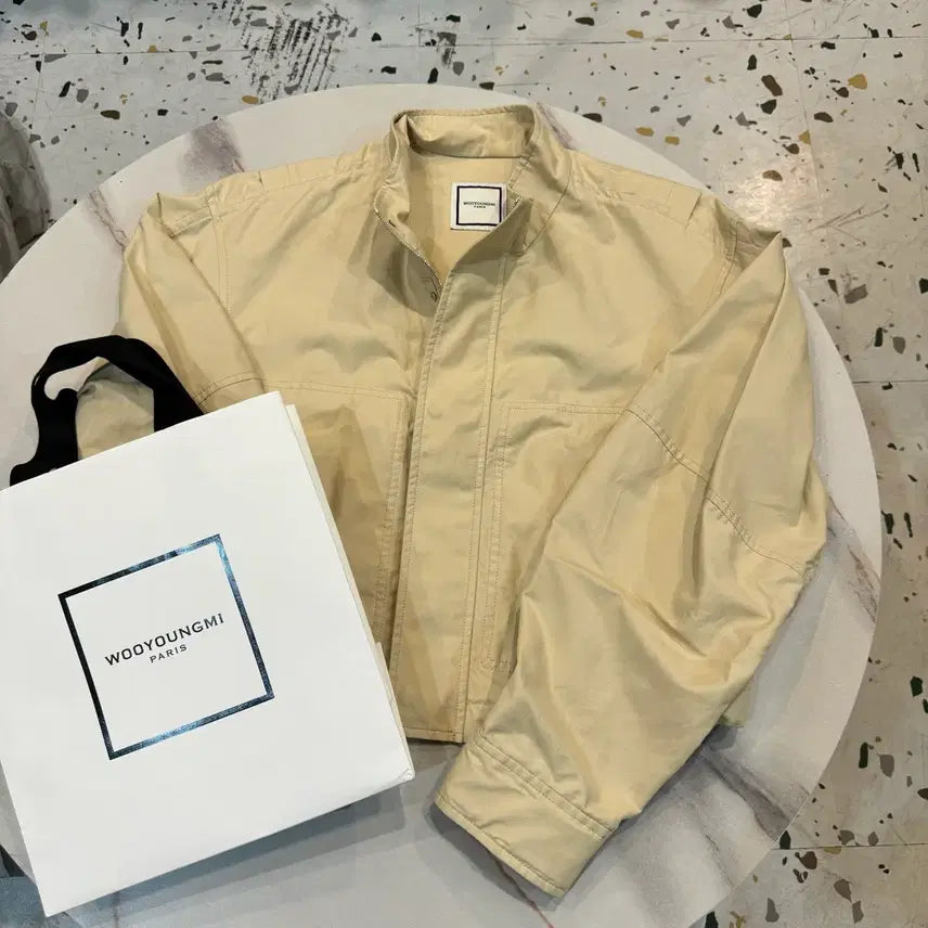 [BUNJANG] WOOYOUNGMI WYM 24SS Back Logo Jacket Beige / [정품/+쇼핑백] 24ss 우영미 WYM 자켓 연베이지