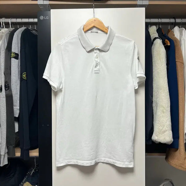 [BUNJANG] Moncler Patch Logo Short Sleeve Polo Shirt / [M]몽클레르 패치 로고 반팔 카라티