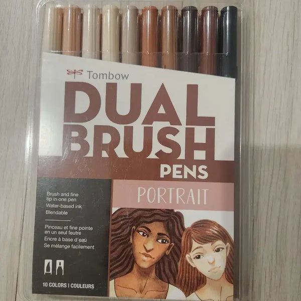 [BUNJANG] Tombow Dual Brush Pen Portrait Set - 10 Colors / 톰보 듀얼 브러쉬 펜 포트레이트 10색 세트 인물화 스케치 미술