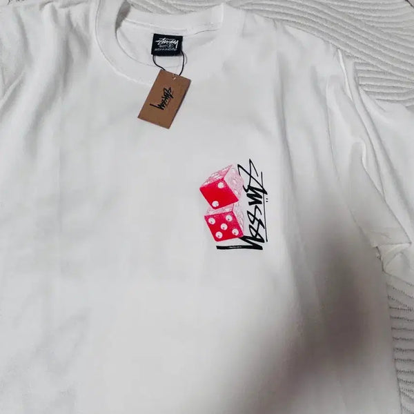 [BUNJANG] Stussy Tolda Dice T-Shirt White / 스투시 톨다이스티셔츠 화이트