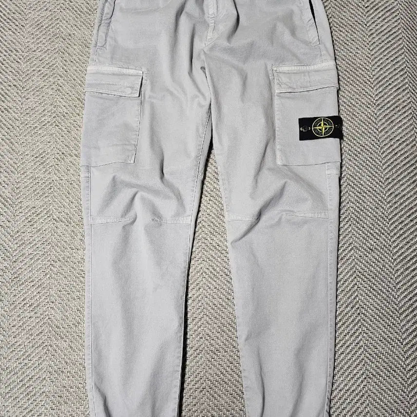 [BUNJANG] Stone Island Old Effect Cargo Pants W34 Light Grey / 스톤아일랜드 올드이펙트 카고 팬츠