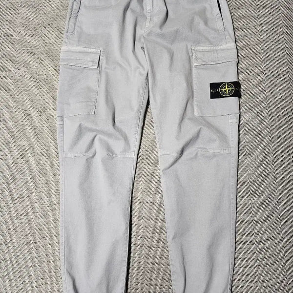 [BUNJANG] Stone Island Old Effect Cargo Pants W34 Light Grey / 스톤아일랜드 올드이펙트 카고 팬츠