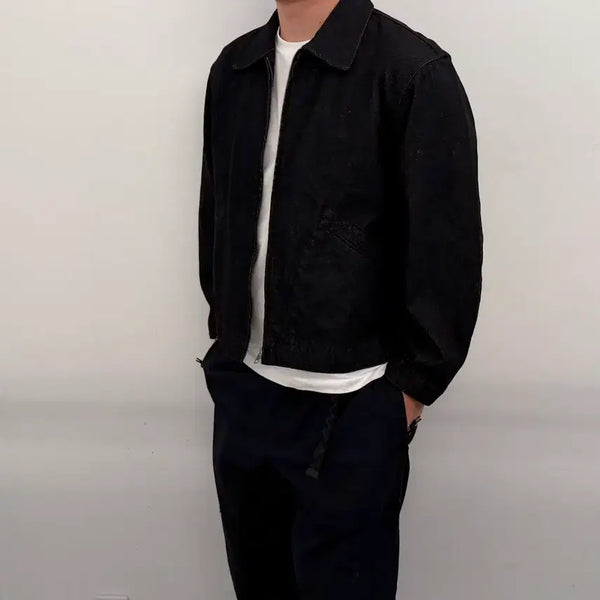 [BUNJANG] GU Black Denim Two-Way Jacket / GU 흑청 투웨이 데님 자켓