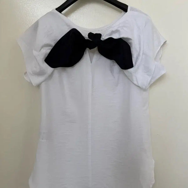 [BUNJANG] JILLSTUART White Ribbon Blouse / 질바이질스튜어트 화이트 리본 블라우스