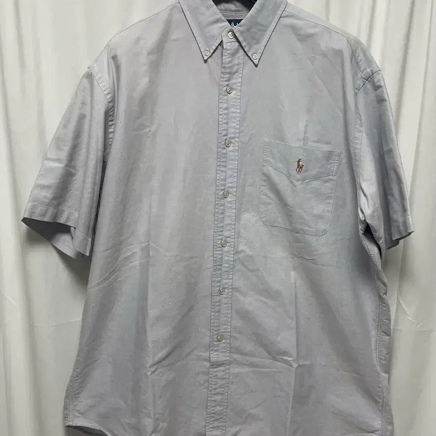 [BUNJANG] Polo Ralph Lauren Oxford Light Blue Shirt XXL / no.200 폴로 랄프로렌 옥스포드 라이트블루하프셔츠xxl 상태굿