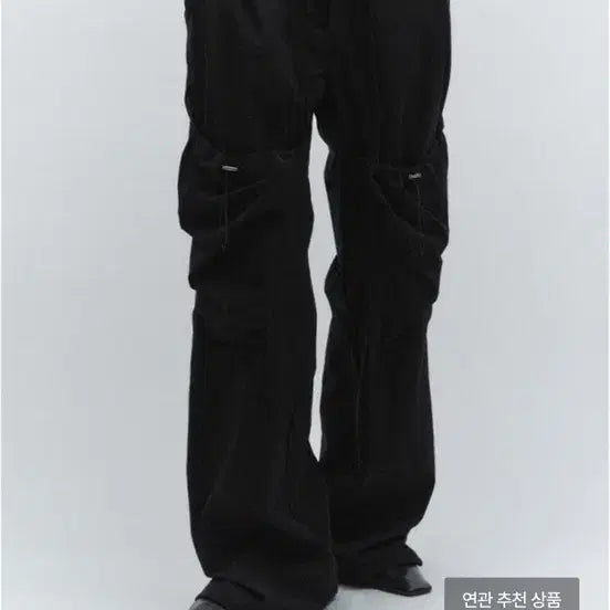[BUNJANG] Insilence Volume Pocket Parachute Pants Black M / 인사일런스 볼륨 포켓 파라슈트 팬츠 블랙 M
