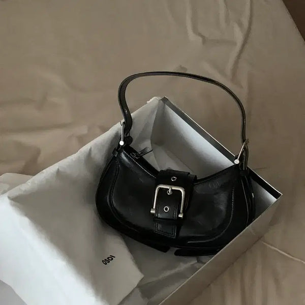 [BUNJANG] Osoi Hobo Brocle Bag Stone Black / 오소이 호보 브로클백 스톤블랙