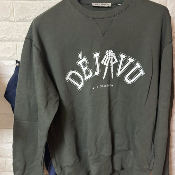[BUNJANG] OUR LEGACY Deja Vu Print Sweatshirt Green Size 54 / [54]아워레가시 데자뷰 프린트 베이스 스웨트 그린