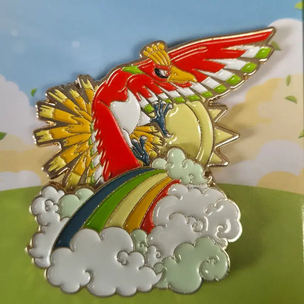 [BUNJANG] Lee's Toast Pokémon Ho-Oh Pin Badge / 이삭토스트 포켓몬스터 칠색조 핀뱃지
