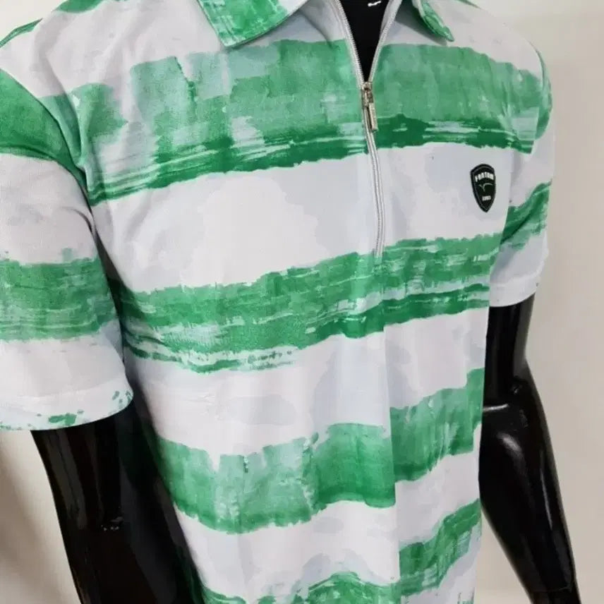 [BUNJANG] F.A.N.T.O.M. Lightweight Zip-Up Golf Shirt (Green, Size 95) / 골프 집업 경량 셔츠  95  새상품