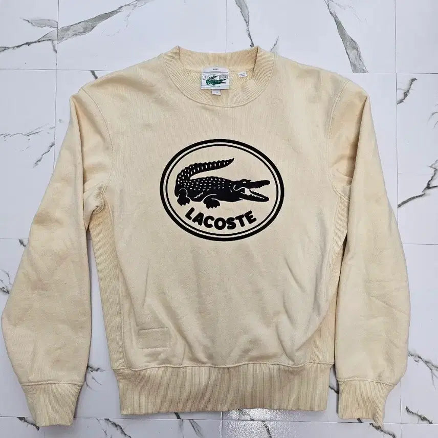 [BUNJANG] Lacoste Sweatshirt Ivory XXS / 라코스테 맨투맨 아이보리 xxs