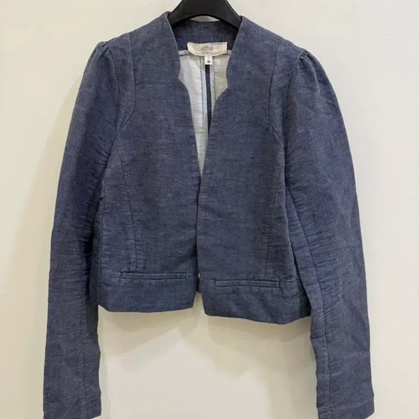 [BUNJANG] ATHE Navy Cropped Summer Jacket / 아떼 네이비 크롭 여름 마자켓
